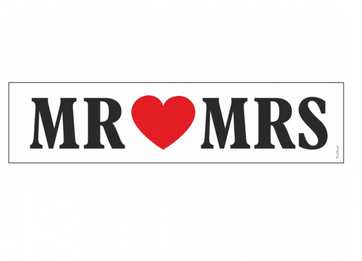 Tablice rejestracyjne ślubne MR MRS na ślub wesele 